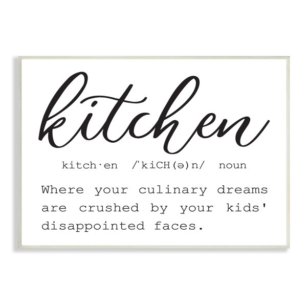 Stupell Industries Funny Kitchen Phrase Definition Cooking Typography